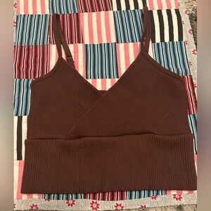 Aura Chocolate Ribbed Camisole